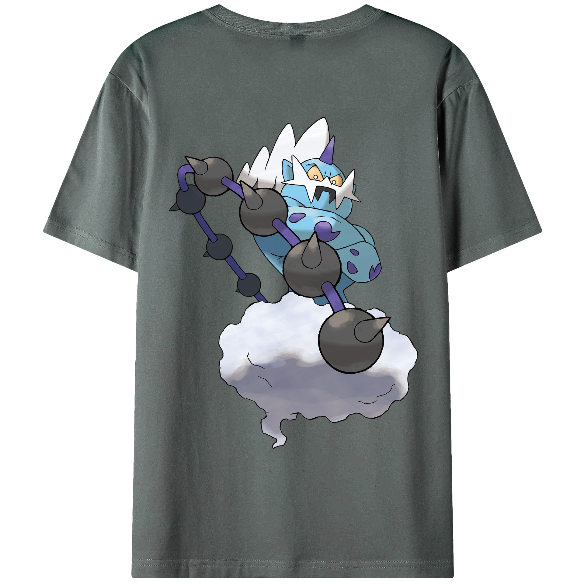 （画像用） ポケットモンスター Pokémon 綿100％ メンズ半袖Tシャツ（バックプリント） 通気性